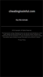 Mobile Screenshot of cheatingissinful.com